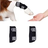 Tineer 2PCS Attelle de Chien, Manche arrière, Jambe Courte, protège Les blessures et protège Les blessures (S)