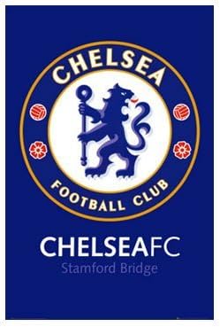 CHELSEA FOOTBALL CLUB POSTER - Chelsea Lion Crest and Stamford Bridge