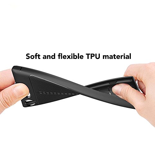 Sony Xperia XZ1 Cover Custodia Protezione di NALIA, Aspetto di Cuoio Ultra-Slim Case Protettiva Morbido Cellulare in Silicone, Bumper Copertura Sottile per Telefono Xperia-XZ1 Smartphone - Nero