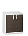 TOOMAX 102 x 90 x 54cm Rattan Line Extra Large Storage Unit with Lid/ 2 Doors - Milk White/Brown