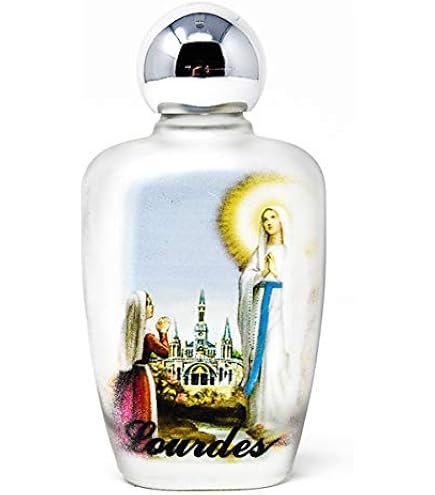 Bouteille D'eau Sainte De Lourdes - Inspirée De Notre-Dame De Lourdes - Contient De L'eau De Lourdes - 10,2 Cm - 11