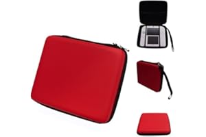 TECHGEAR Coque Nintendo 2DS, Étui Housse de Protection/Pochette De Transport Compatible pour Nintendo 2DS + Jeux + Accessoires [Rouge]