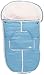 Wallaboo Footmuff, Warm and Cosy Footmuff, for 6 - 36 months, Durable Faux Suede and Soft Sheerling, Cozy and warm, Light Blue