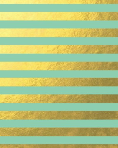 Preisvergleich Produktbild Mint Green Gold Stripes Notebook