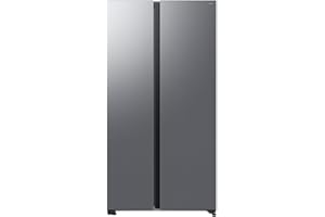 Samsung Frigorifero Side by Side AI RS70F65QET/EF, All-Around Cooling, Wifi con AI Energy Mode, Total No Frost, SpaceMax, 655 L, LxAxP: 91,2 x 178,4 x 72,6 cm, Metal Inox