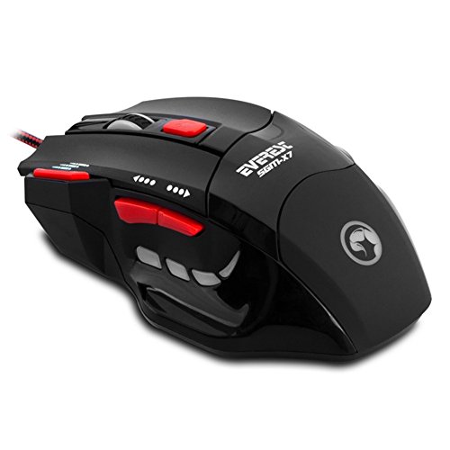 Everest SGM-X10 Optische Gaming-Maus mit Mauspad USB 3200 DPI 6-Tasten Schwarz - 4
