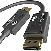 KabelDirekt – 2 m – Cavo DisplayPort, DP 1.4, Certificato VESA (8K a 60 Hz, 144 Hz, HDR10 – Ideale per Monitor per Il Gaming, Freesync/G-SYNC, Ufficialmente Testato Secondo Le direttive VESA, Nero)