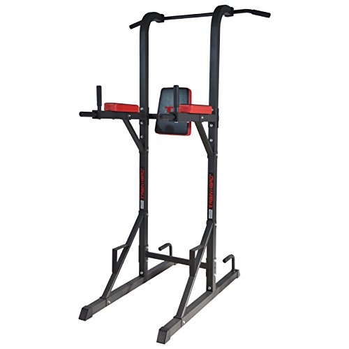 TrainHard Dip Station Beinhebe Kniehebe Bauchtrainer mit Klimmzugstange - 8