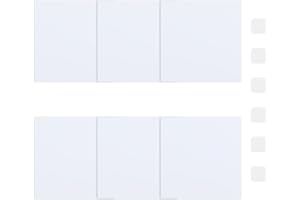 UFURMATE 6 pièces de plaques de couverture de plafond, blanc carré en plastique pour trous muraux auto-adhésifs pour trous de placoplâtre (12,7 cm / 5 pouces)