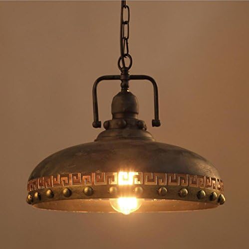 Retro wrought iron restaurant cafe loft design pendant lamp rivets industrial bar creative pendant lights