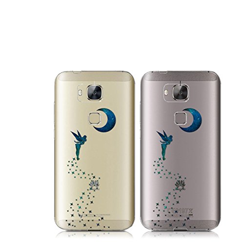 kwmobile Funda para Huawei G8   GX8 - Case para m  vil en TPU silicona - Cover trasero Dise  o hada en azul oscuro petr  leo transparente