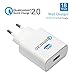 Produktbild JDB 18W USB Ladegerät mit PowerIQ Technologie 2.0, 5V/ 2A Universal Netzteil Reise Ladegerät für iPhone, iPad, Samsung Galaxy, Note, Nexus, HTC, Motorola, LG, Xiaomi und weitere (Weiß)