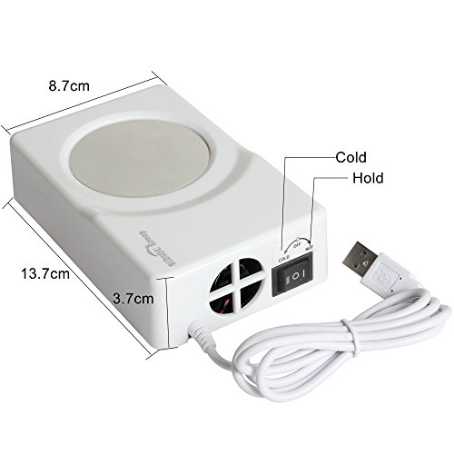 Sidiou Group Wärmer USB-Untersetzer Vakuum-Schalen-Auflage USB-Mini-Kühlschrank Kühlung heißer und kalter Dual-Use-Untersetzer Computer gewidmet Temperatur Heizung USB-Tassenwärmer - 3