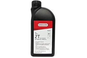 Oregon 2-Stroke Engine Oil, Self-Mixing Partly Synthetic Mineral Chainsaw Oil, Low Smoke, Low Ash Lubricant, Protects Engine & Improves Performance, 2T, Leaded or Unleaded Fuels, 1 Litre (90720)