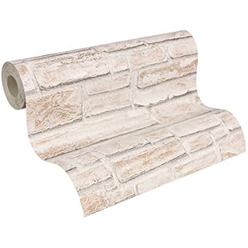 As Création Carta Da Parati Motivo Mattoni Grigio