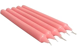REQUISITE NEEDS Pack of 10 x Colourful Paraffin Wax Dinner Stick Candles (Baby Pink)…