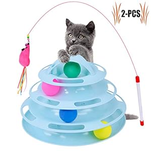 Juguetes para Gatos, nuevos Cuatro Capas de Juguetes para Animales Gatito Juguete Inteligencia Juego de bandejas interactivas para Juguetes de Gatos para Gatos