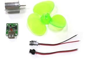 AROYEL Generadores de energía alternativa, Mini generador de viento eléctrico alternador DIY Kit portátil de emergencia cargador de teléfono móvil micro motor de turbina de viento 1 juego