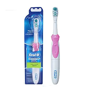 Generic Oral B Tooth Brush Non-Rechargeable Power Adult Cross Action Electric Toothbrushes Dual Clean Teeth Whitening Brushes 1Pcs