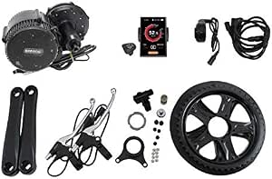 Bafang BBS01B 48V 350W Bike Electric Bicycle Mid-Drive Motor Conversion  Kits with Integrated Controller And LCD DPC-18 Color Display : Sport e  tempo libero