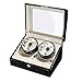 Produktbild Automatischer Uhrenbeweger Watch Winder mit Ruhiger Motor für Herren Automatikuhren Die Bedienung ist einfach Uhrenbox Uhrendreher 4+6 Sichtfenster