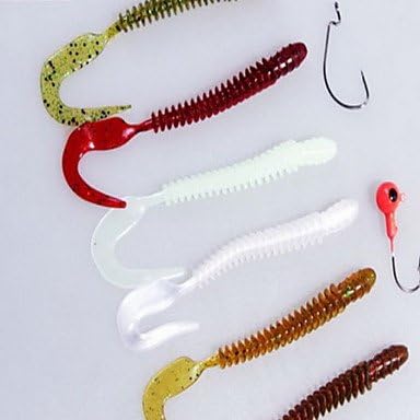 TY 12 pcs Soft Bait Fishing Lures Hard Bait g/Ounce,50 mm/2-1/8" inch,Soft Plastic Bait Casting