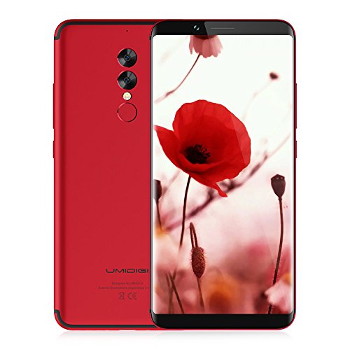 UMIDIGI S2 Lite - 6 Zoll Smartphone Ohne Vertrag Dual Sim, 4G Smartphone Ohne Vertrag Android 7 (Gesichtserkennung, 5100mAh, Octa Core, 4 GB RAM + 32GB ROM, 16.0MP + 5.0MP Dual-Kameras, USB Type-C, Vollmetall-Unibody) - Rot