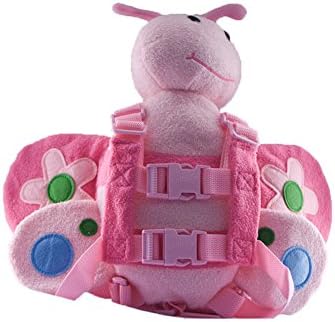Berhapy 2 in 1 Bee Toddler Cartoon Animal Backpack Baby Safety Harness with Leash Strap for Children’s Walking (Pink)