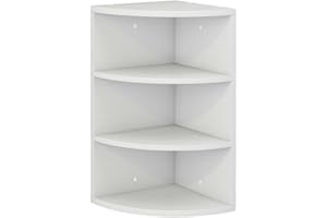 OSKAR-STORE Oskar Store Libreria angolare da terra Fabienne, Bianco, 30 x 60 cm 3 scomparti