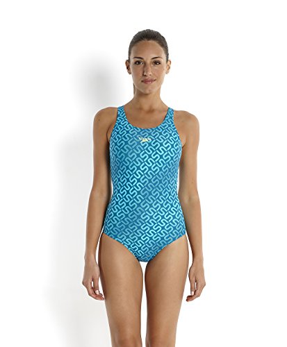 Speedo Damen Badeanzug Monogram Muscleback mit Allover-Print