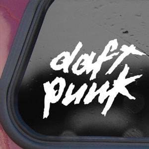 2x Daft Punk Sticker Decal Aufkleber 12x9.5cm Bike Car Auto JDM Racing Tuning Dub VAG Bumper Dashboard Notebook Laptop