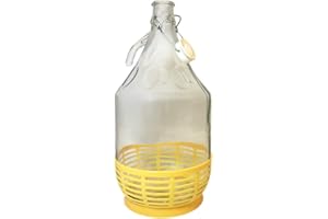 DIAH DO IT AT HOME Demijohn 5L – Bouchon pour cidre Carboy 3,8 l, fabrication de vin, stockage