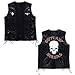 Produktbild NET TOYS Biker Weste Rocker Lederweste XL 54 Totenkopf Bikerweste Motorrad Rockerweste Gothic Skull Motorradweste Hardrock Kunstlederweste Karneval Kostüm Zubehör
