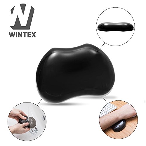 WINTEX Handballenauflage zur Entlastung des Handgelenks in schwarz aus Spezialgel | 2 Jahre Zufriedenheitsgarantie | Handgelenkauflage (ergonomisch) - 2