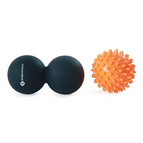 Massageball Set "Take a break" von Sportastisch :: hochwertige Massagebälle im Duo: Einzelball und Twinball :: Faszienball 7cm und 13cm :: verschiedene Zonen :: mittlerer Härtegrad, ideal für Einsteiger oder Fortgeschrittene :: Igelball und Lacrosse Ball sind ideal zur Behandlung schmerzender Faszien oder Cellulite :: Noppenball für optimales Training von Fuß, Nacken, Rücken, Arm und Schultern: inklusive 3 Jahren Sportastisch Produktgarantie