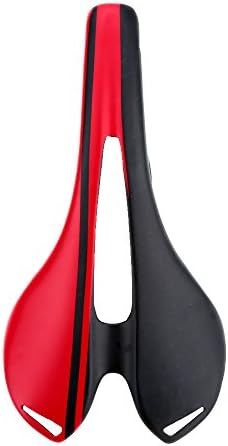 Road Bike Saddle Carbon Fiber Lightweight MTB Mountain Bike Saddle.(Red)