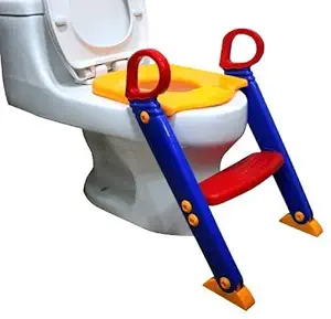 RRJ Ribbons 2 in 1 Training Foldable Ladder Potty Toilet Seat for Kids (Multi Colour)