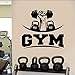 Produktbild Wandtattoo Fitness Aufkleber Schlafzimmer Gym Gewichtheben Wasserkocher Glocke Sport Workout Gym Abnehmbare Stilvolle Wandbild Design 62 * 57 cm