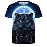 Yvelands Herren Mode T-Shirts Kurzarm Brief Spleißen Druck Shirt Bluse Tops(Schwarz1,M)