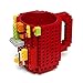 Produktbild Soyion Kreativer Building Brick Mug DIY Brick Tasse DIY-Montage Kaffeetasse Becher,Weihnachten Geschenk Idee(Rot)