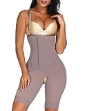FeelinGirl Lingerie Sculptante Grande Taille Bustier Noir Gaine Souple Gaine Amincissante Ventre Plat Femme Plie Corset Serre Taille Body Sculptant Femme Gainant Gaine Latex Brun-23 M
