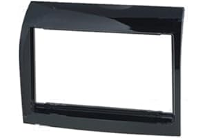CarAV 40-435 Façade d'autoradio double DIN pour Citroën Jumper, Peugeot Boxer, Fiat Ducato 2011+ Noir brillant