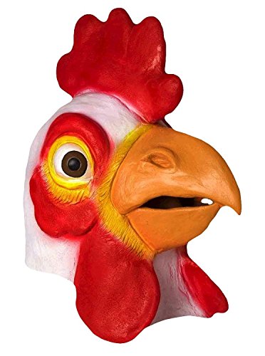 Latex Huhn-Hahn-Abendkleid für Halloween (Weiß)