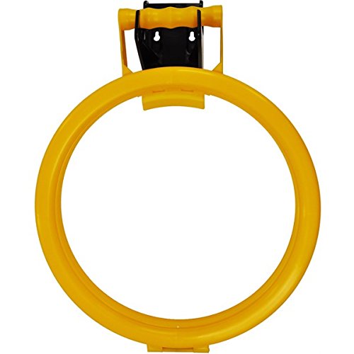 Hillbrush commerciale HH3Y borsa in polipropilene a cerchio con supporto a parete, 120 mm, giallo