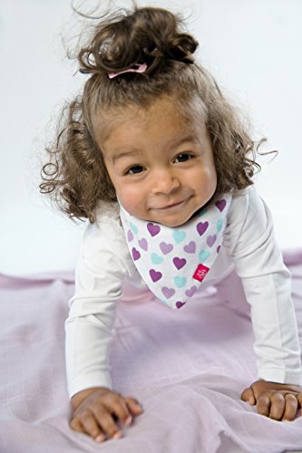 Lässig Muslin Bandana Dreieckstuch 100% Baumwolle Sabbern Spucken Babylätzchen Baby Halstuch Spucktuch, Royal Heart girls - 2