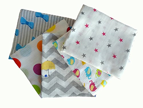 Babymajawelt 70/ 80 cm Muslin Squares Printed (Pack of 5)