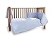 Dimple 3 Piece Cot/Cot Bed Quilt & Bumper Bedding Set - Blue