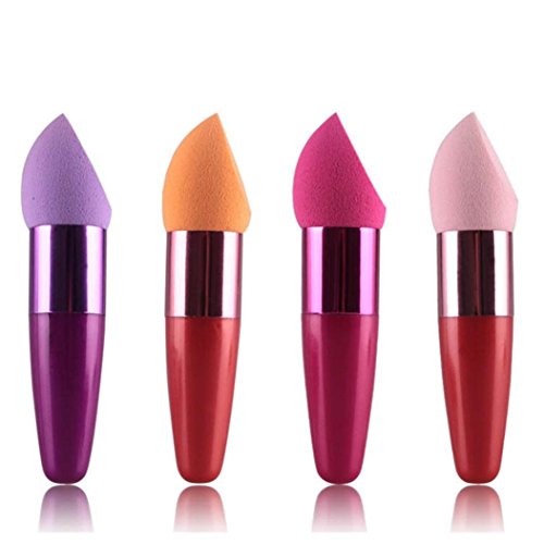 Kfnire 1 pcs Cosmetic Brushes Liquid Cream Foundation Concealer Sponge Lollipop Brush, Radom Color