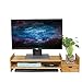 Produktbild soges Bambus Monitor Bildschirm Ständer Monitorerhöhung Bildschirmerhöher Monitorständer für Monitor oder Laptop mit Stauraum als Desktop Organizer, KS-ZC-01