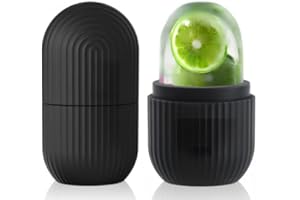 EHUIHUAN Ice Roller Silicona Masajeador Facial Rodillo Facial Cuidado De La Piel Skincare Hombres SeñOras (Negro)